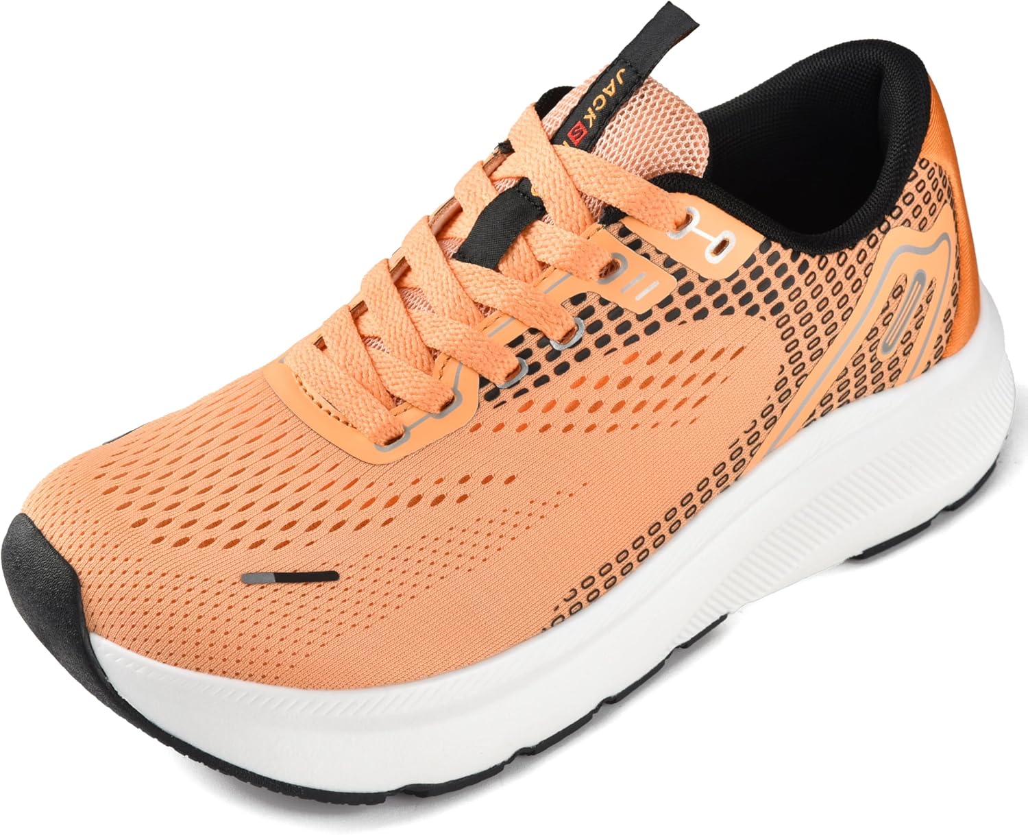 JACKSHIBO Wide Toe Box Shoes for Men Arch Support Zero Drop Wide Sneakers Orange
