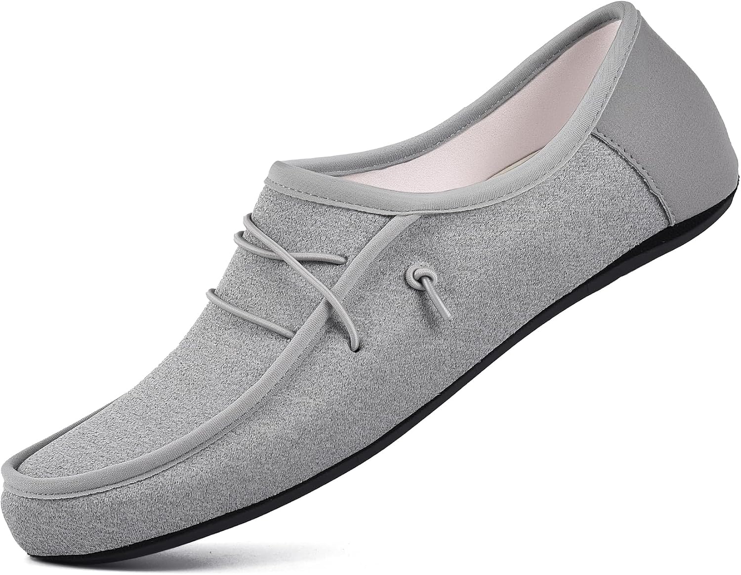 JACKSHIBO Water Shoes for Women Men Quick Dry Swim Shoes Beach Water Socks Slip on Gray