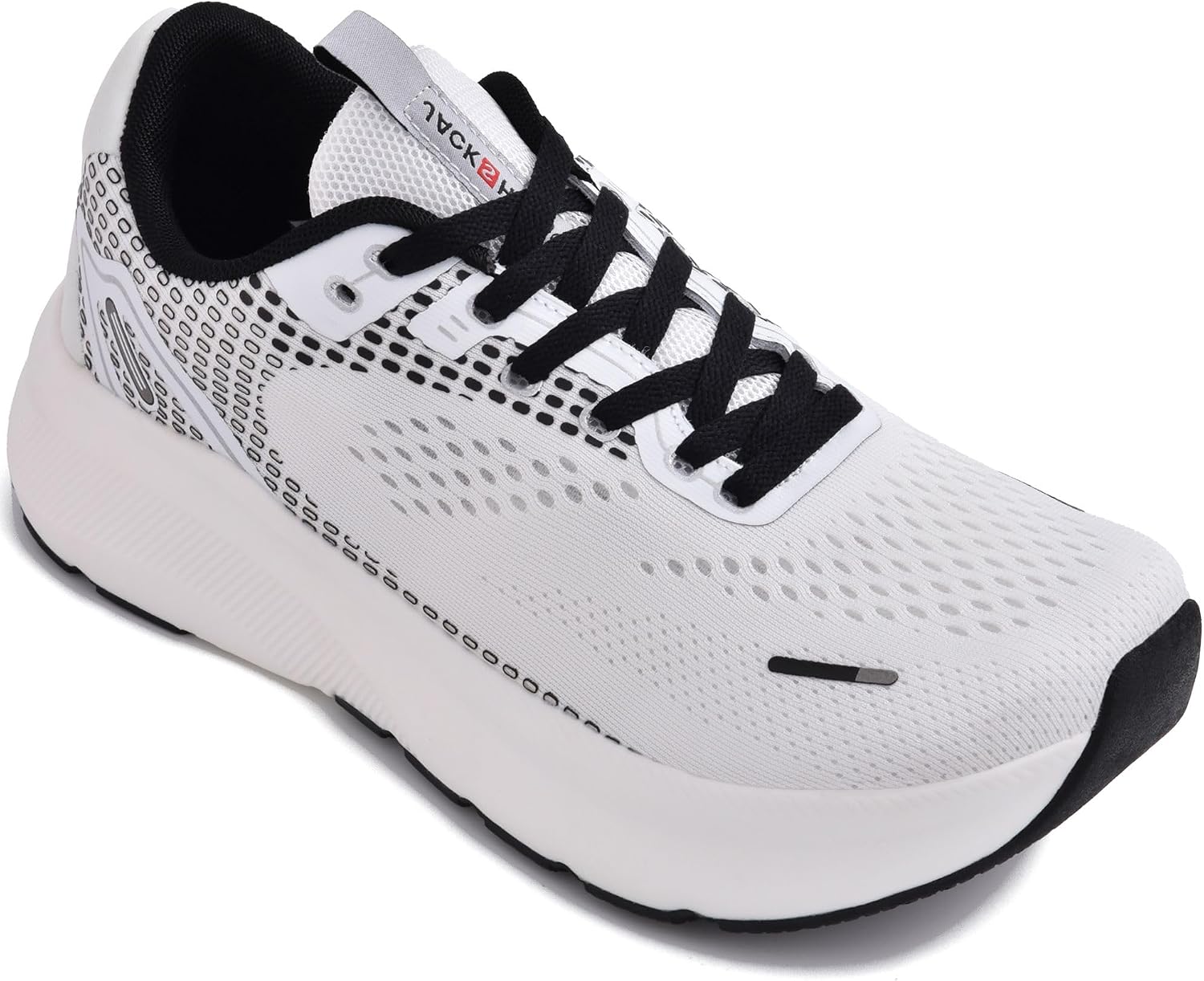 JACKSHIBO Wide Toe Box Shoes Women Orthopedic Plantar Fasciitis Sneakers Wide Sneaker White