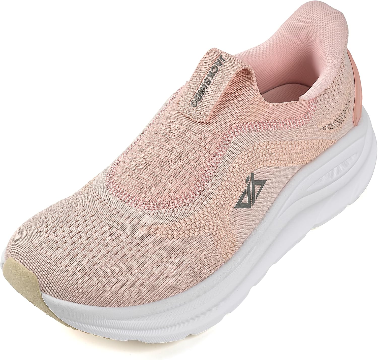 JACKSHIBO Womens Wide Toe Box Shoes Slip on Zero Drop Arch Support Sneakers Slip on Pink