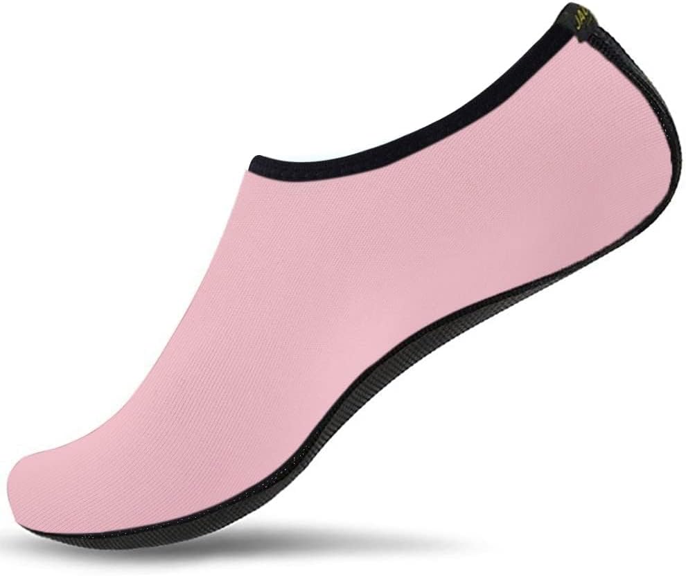 JACKSHIBO Water Shoes for Women Men Quick Dry Swim Shoes Beach Water Socks Pink Hz87