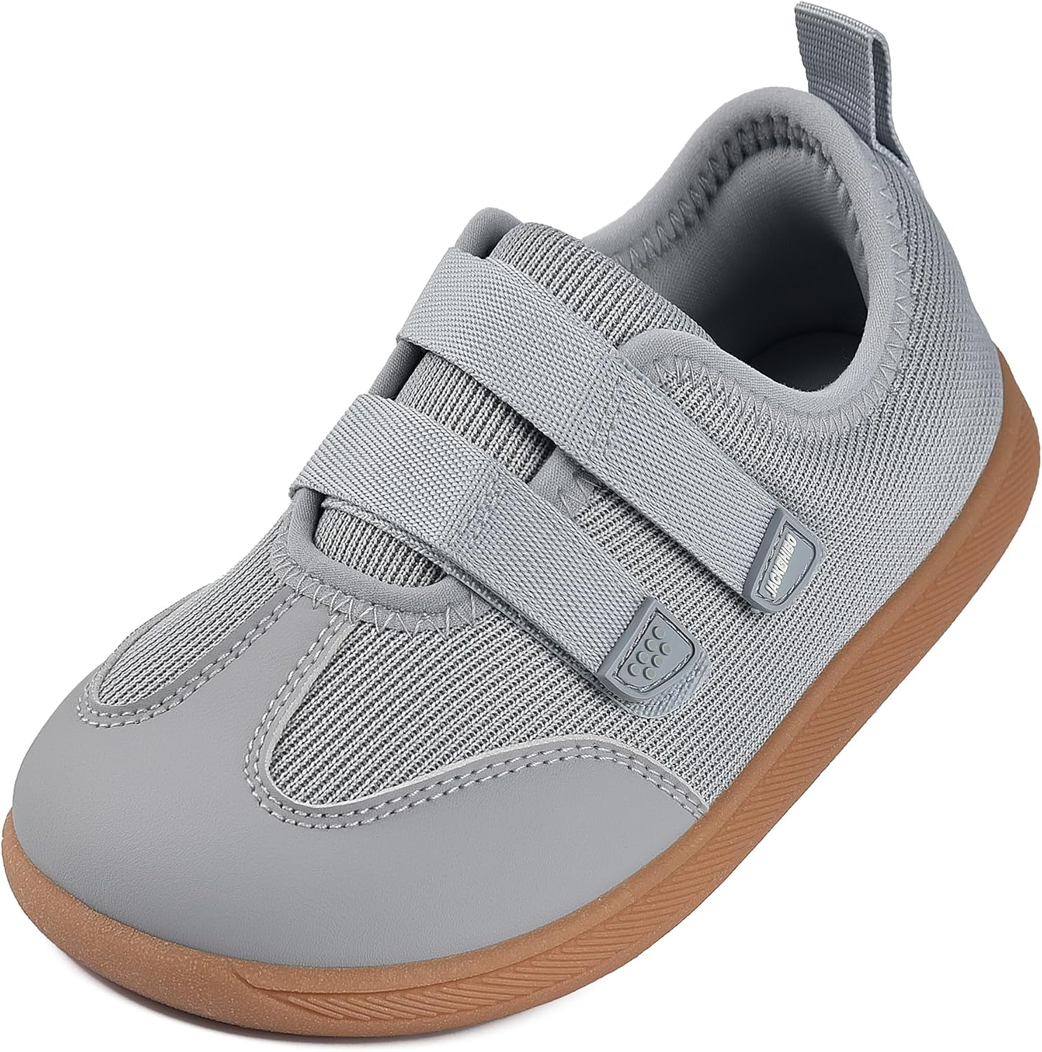 JACKSHIBO Toddler Shoes for Boys Girls Barefoot Wide Toe Box Sneakers Barefoot Shoes Grey