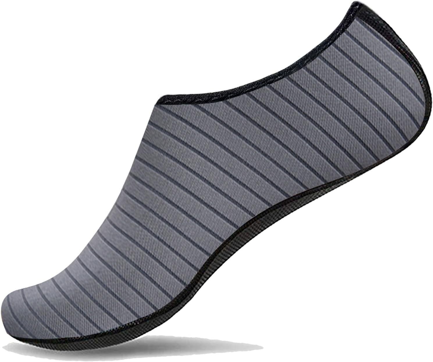 JACKSHIBO Water Shoes for Women Men Quick Dry Swim Shoes Beach Water Socks Greystripe