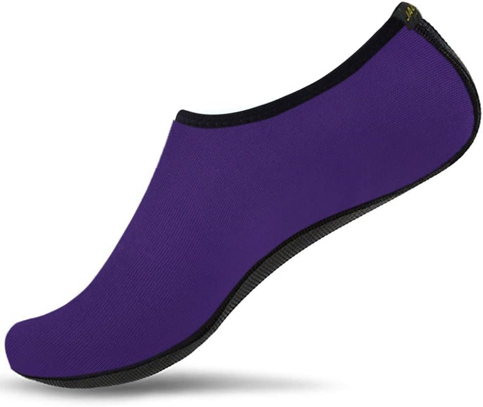 JACKSHIBO Water Shoes for Women Men Quick Dry Swim Shoes Beach Water Socks Purple 1