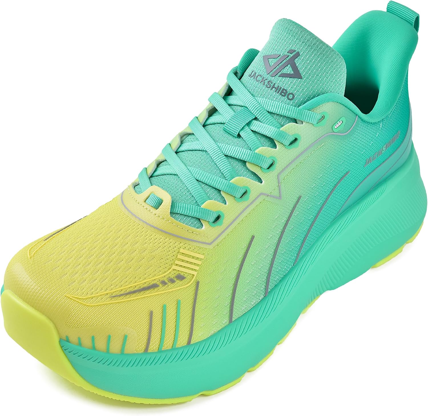 JACKSHIBO Wide Toe Box Shoes Men Arch Support Slip On Zero Drop Sneakers Wide Toe Box Green