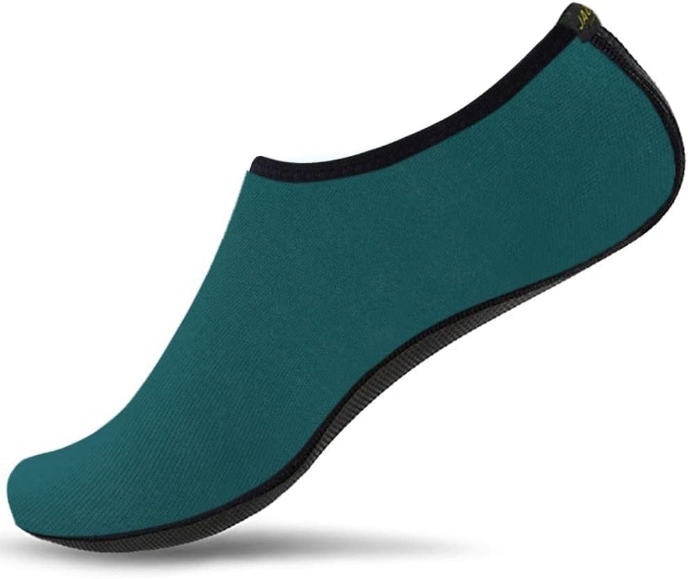 JACKSHIBO Water Shoes for Women Men Quick Dry Swim Shoes Beach Water Socks Green 1
