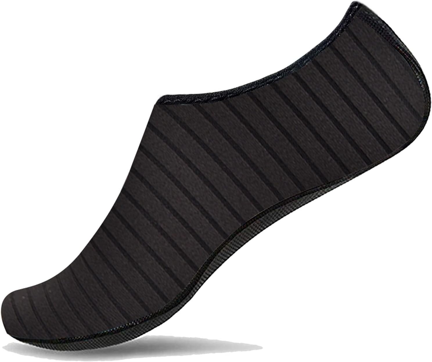 JACKSHIBO Water Shoes for Women Men Quick Dry Swim Shoes Beach Water Socks Blackstripe