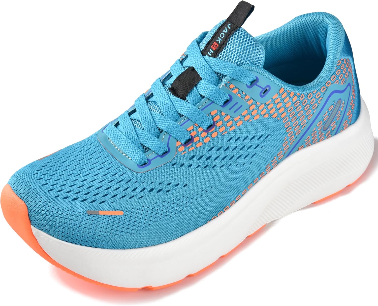 JACKSHIBO Wide Toe Box Shoes for Men Arch Support Zero Drop Wide Sneakers Lightblue