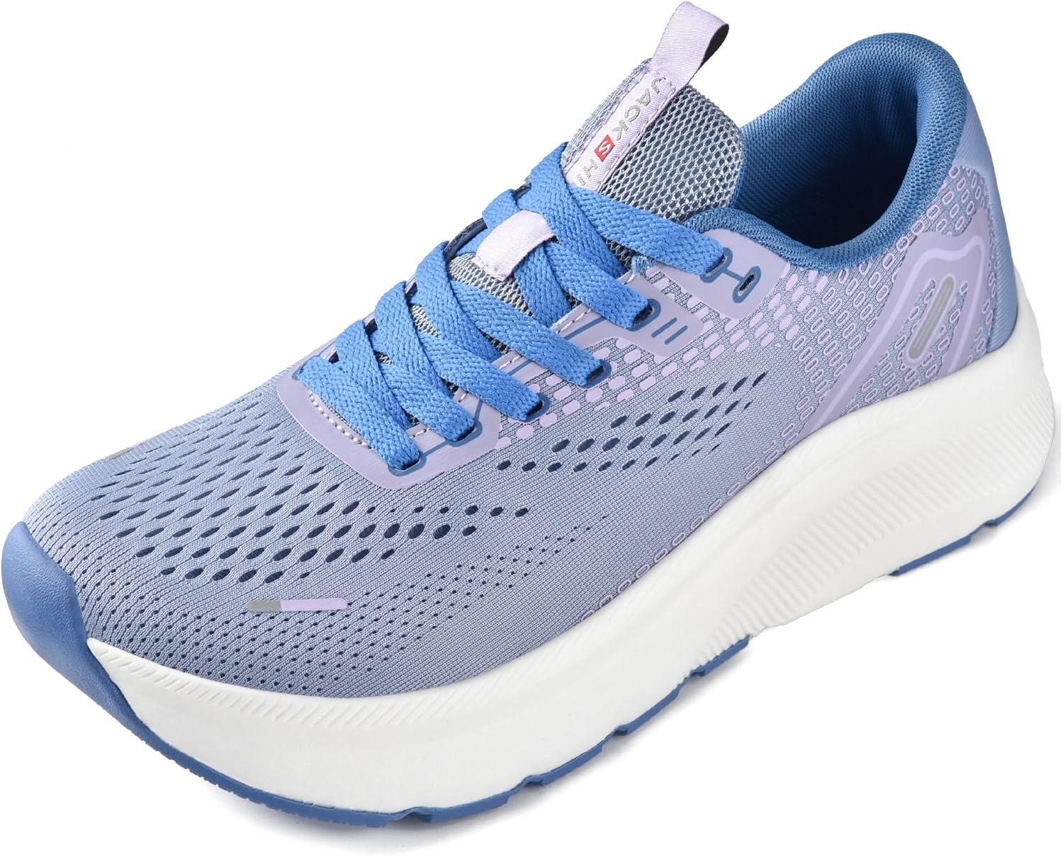 JACKSHIBO Wide Toe Box Shoes Women Arch Support Zero Drop Wide Sneakers Purple
