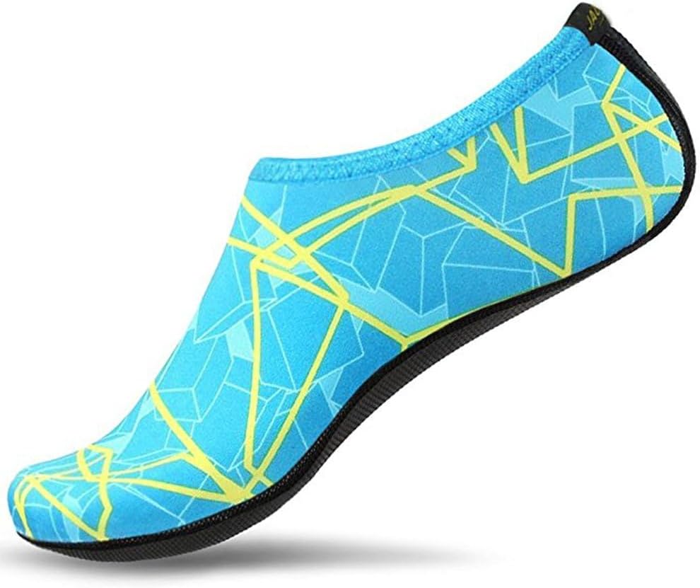 JACKSHIBO Water Shoes for Women Men Quick Dry Swim Shoes Beach Water Socks Green